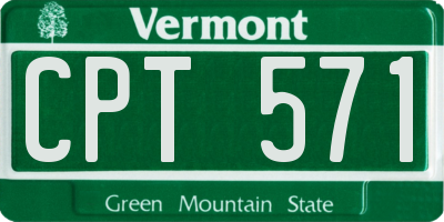 VT license plate CPT571