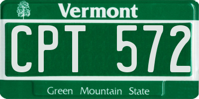 VT license plate CPT572