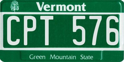 VT license plate CPT576
