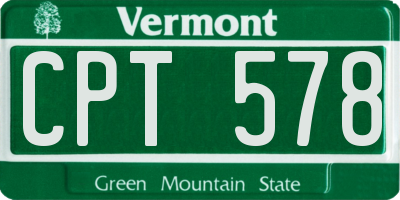 VT license plate CPT578