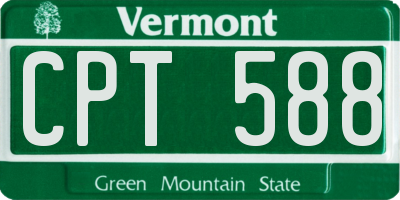VT license plate CPT588
