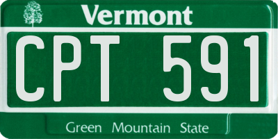 VT license plate CPT591
