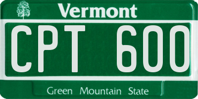 VT license plate CPT600