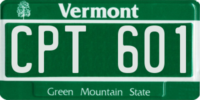VT license plate CPT601
