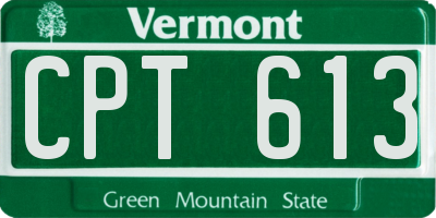 VT license plate CPT613