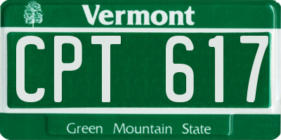 VT license plate CPT617