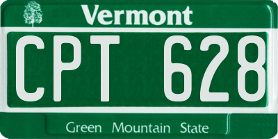 VT license plate CPT628