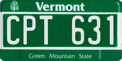 VT license plate CPT631