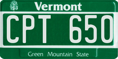 VT license plate CPT650