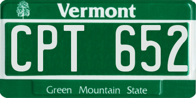 VT license plate CPT652