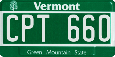 VT license plate CPT660