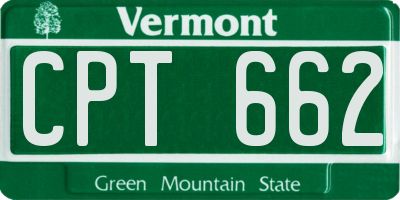 VT license plate CPT662
