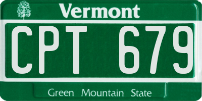 VT license plate CPT679