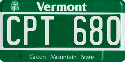 VT license plate CPT680