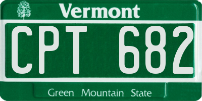 VT license plate CPT682