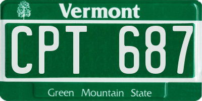 VT license plate CPT687