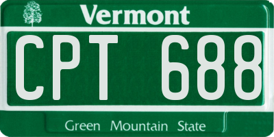 VT license plate CPT688