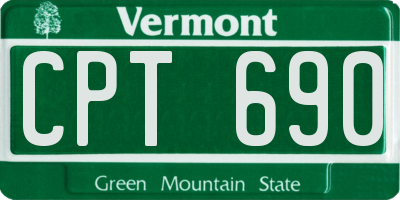 VT license plate CPT690