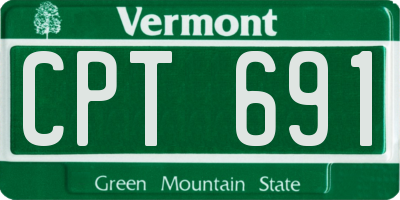 VT license plate CPT691