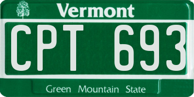 VT license plate CPT693