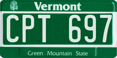 VT license plate CPT697