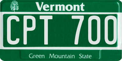 VT license plate CPT700