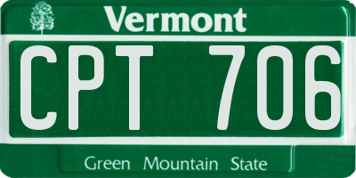 VT license plate CPT706