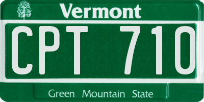 VT license plate CPT710