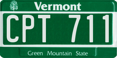 VT license plate CPT711