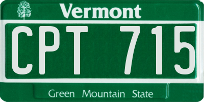 VT license plate CPT715
