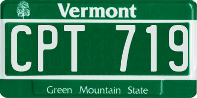 VT license plate CPT719