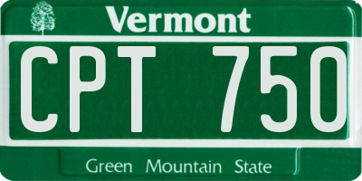 VT license plate CPT750
