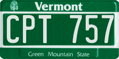 VT license plate CPT757