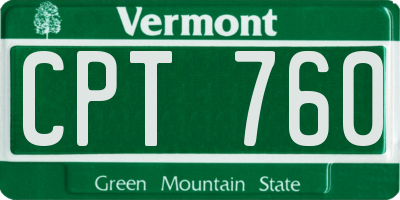 VT license plate CPT760