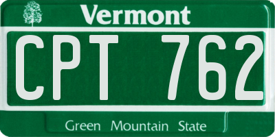 VT license plate CPT762