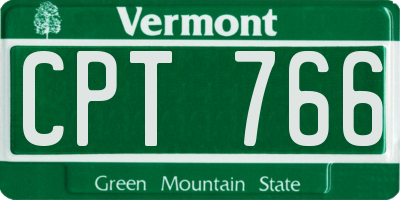 VT license plate CPT766
