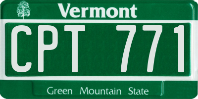 VT license plate CPT771