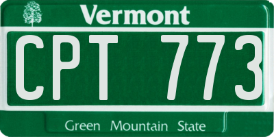 VT license plate CPT773