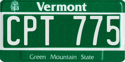 VT license plate CPT775
