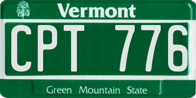 VT license plate CPT776