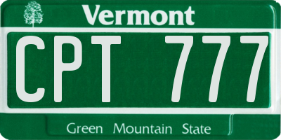 VT license plate CPT777
