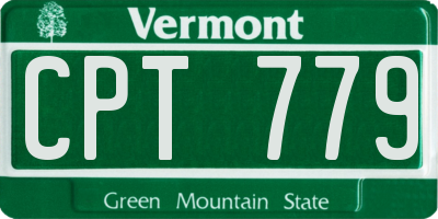 VT license plate CPT779