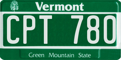 VT license plate CPT780