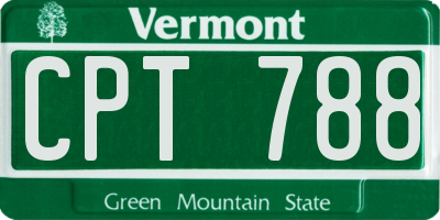 VT license plate CPT788