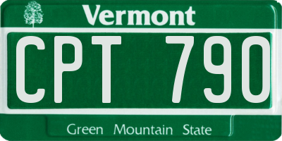 VT license plate CPT790