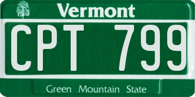 VT license plate CPT799