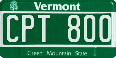 VT license plate CPT800