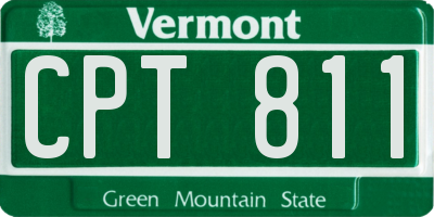 VT license plate CPT811