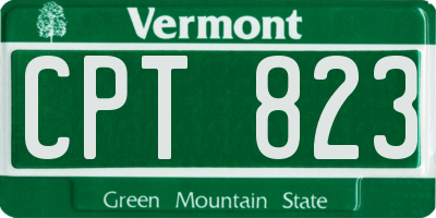 VT license plate CPT823