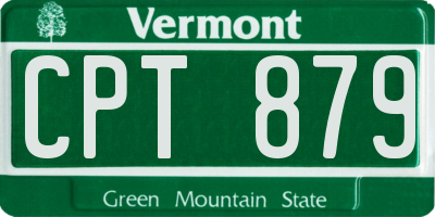 VT license plate CPT879